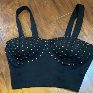 Cute studded crop top